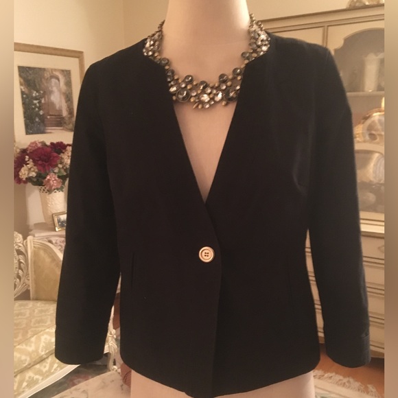 Talbots collarless one button jacket size 6 - Picture 1 of 3